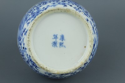Lot 1 - A pair of Chinese blue and white double gourd...