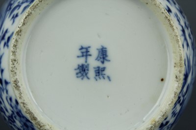 Lot 1 - A pair of Chinese blue and white double gourd...