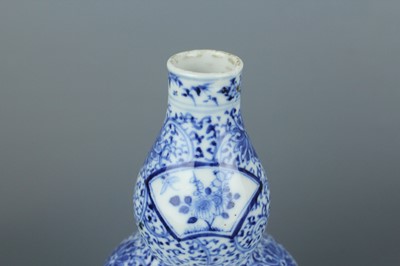 Lot 1 - A pair of Chinese blue and white double gourd...