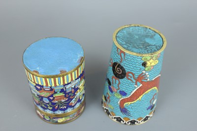 Lot 26 - Two Chinese cloisonné enamel vessels, c.1900,...