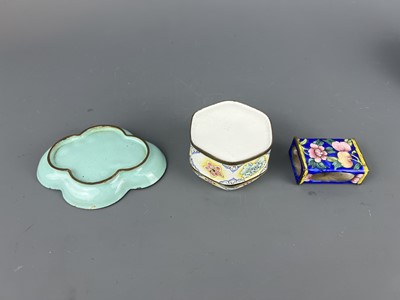 Lot 28 - A group of nine painted enamel pieces,...