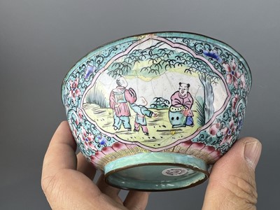 Lot 28 - A group of nine painted enamel pieces,...