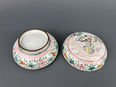 Lot 28 - A group of nine painted enamel pieces,...