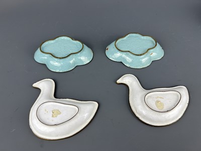 Lot 28 - A group of nine painted enamel pieces,...