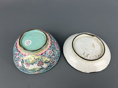 Lot 28 - A group of nine painted enamel pieces,...