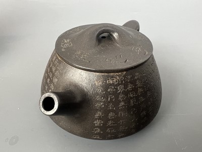 Lot 31 - Two Chinese Yixing teapots, 20th century, one...