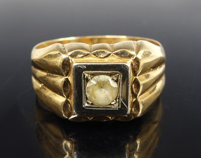 Lot 2820 - A continental gent's yellow metal and white...