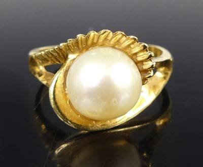 Lot 2821 - A modern continental yellow metal and cultured...