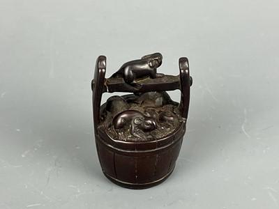 Lot 41 - A group of six Chinese and Japanese woodworks,...