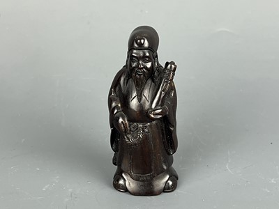 Lot 41 - A group of six Chinese and Japanese woodworks,...