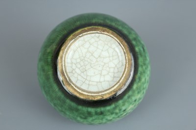 Lot 56 - A Chinese peachbloom-glazed apple-shaped water...