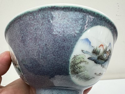 Lot 64 - A pair of Chinese “Robin’s Egg”-glazed...