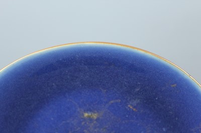 Lot 65 - A pair of Chinese blue ground gilded “dragon”...