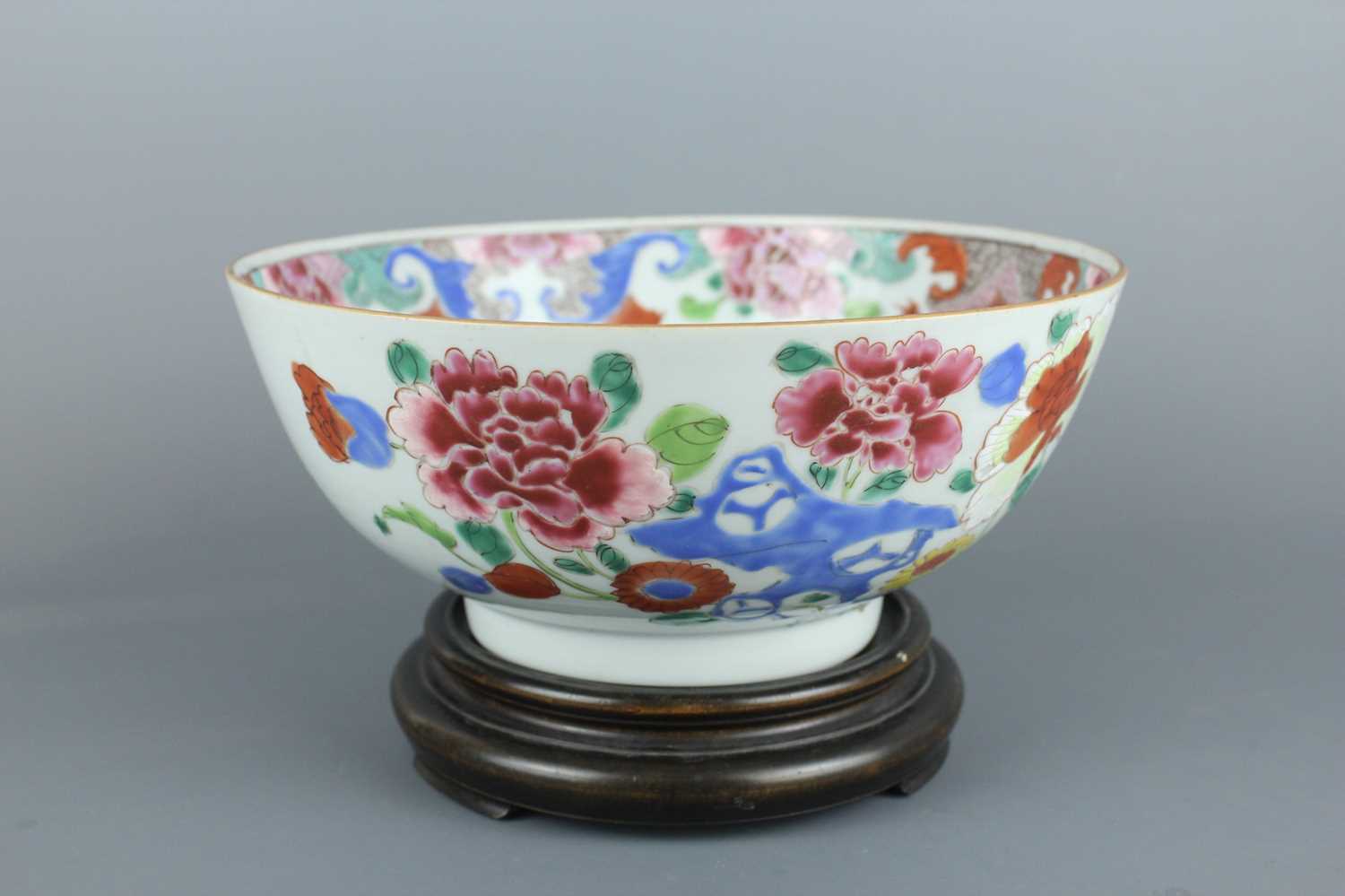 Lot 73 - A Chinese famille rose "flowers" punch bowl,...