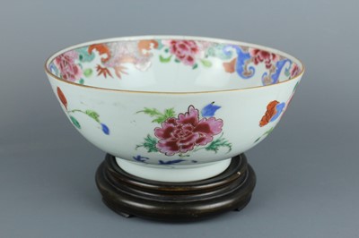 Lot 73 - A Chinese famille rose "flowers" punch bowl,...