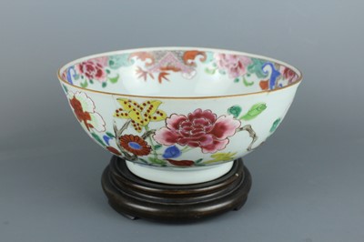 Lot 73 - A Chinese famille rose "flowers" punch bowl,...