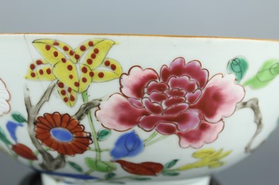 Lot 73 - A Chinese famille rose "flowers" punch bowl,...