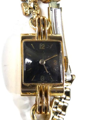 Lot 2859 - A lady's Art Deco 18ct gold cased tank watch,...