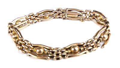Lot 2860 - A 9ct gold expanding link bracelet, with...