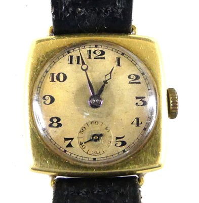 Lot 2861 - A vintage French lady's 18ct gold cased...