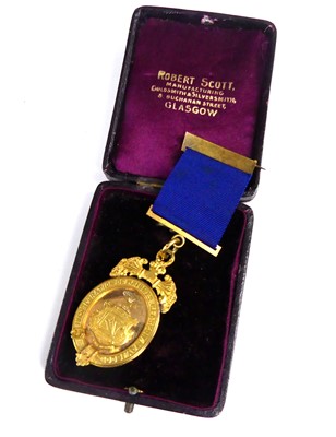 Lot 2863 - A late Victorian 15ct gold Masonic jewel, the...