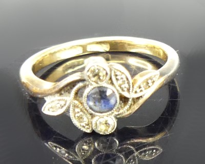 Lot 2873 - An Edwardian 18ct gold sapphire and diamond...