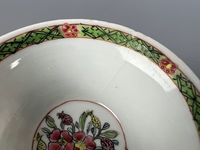 Lot 93 - A pair of Chinese famille rose “flowers” cups,...