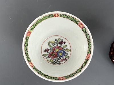 Lot 93 - A pair of Chinese famille rose “flowers” cups,...