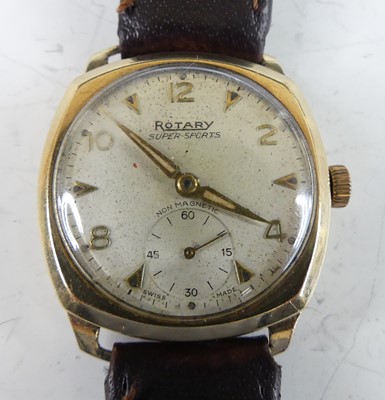 Lot 2880 - A gent's Rotary Super Sports 9ct gold cased...