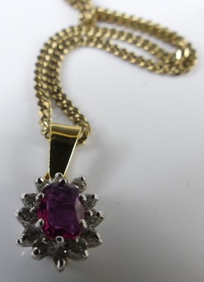 Lot 2943 - A modern 18ct yellow and white gold pink...