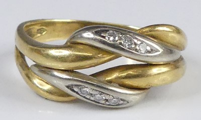 Lot 2950 - A contemporary continental 18ct gold and...