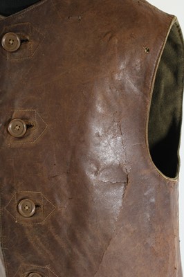 Lot 620 - A WW II British leather jerkin, in brown...