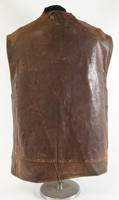 Lot 620 - A WW II British leather jerkin, in brown...