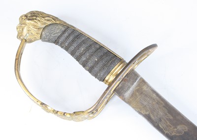 Lot 630 - A British 1803? pattern Flank Officer's sabre,...