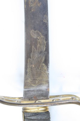 Lot 630 - A British 1803? pattern Flank Officer's sabre,...