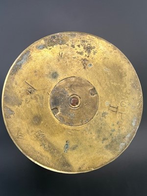 Lot 654 - A pair of WWI trench art shell cases with...