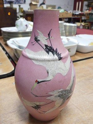 Lot 59 - A pair of Chinese Canton vases depicting...