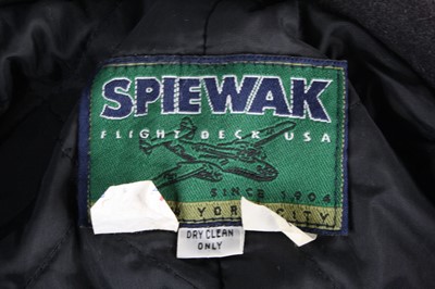 Lot 655 - A Naval double breasted black pea coat,...
