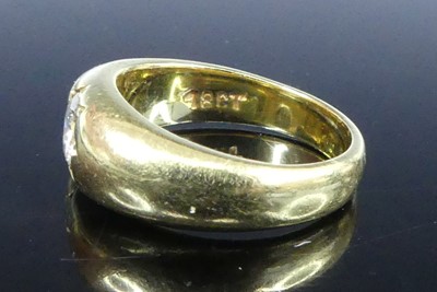 Lot 2540 - A yellow metal diamond solitaire ring,...