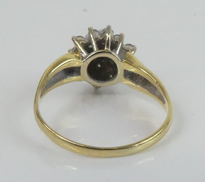 Lot 2631 - A yellow and white metal diamond circular...