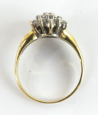 Lot 2631 - A yellow and white metal diamond circular...