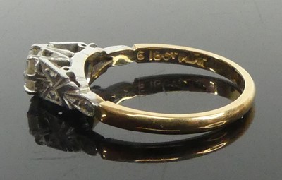 Lot 2605 - A yellow and white gold metal diamond...