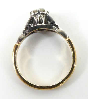 Lot 2605 - A yellow and white gold metal diamond...