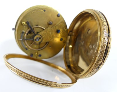 Lot 2634 - A gent's 18ct gold cased open face pocket...