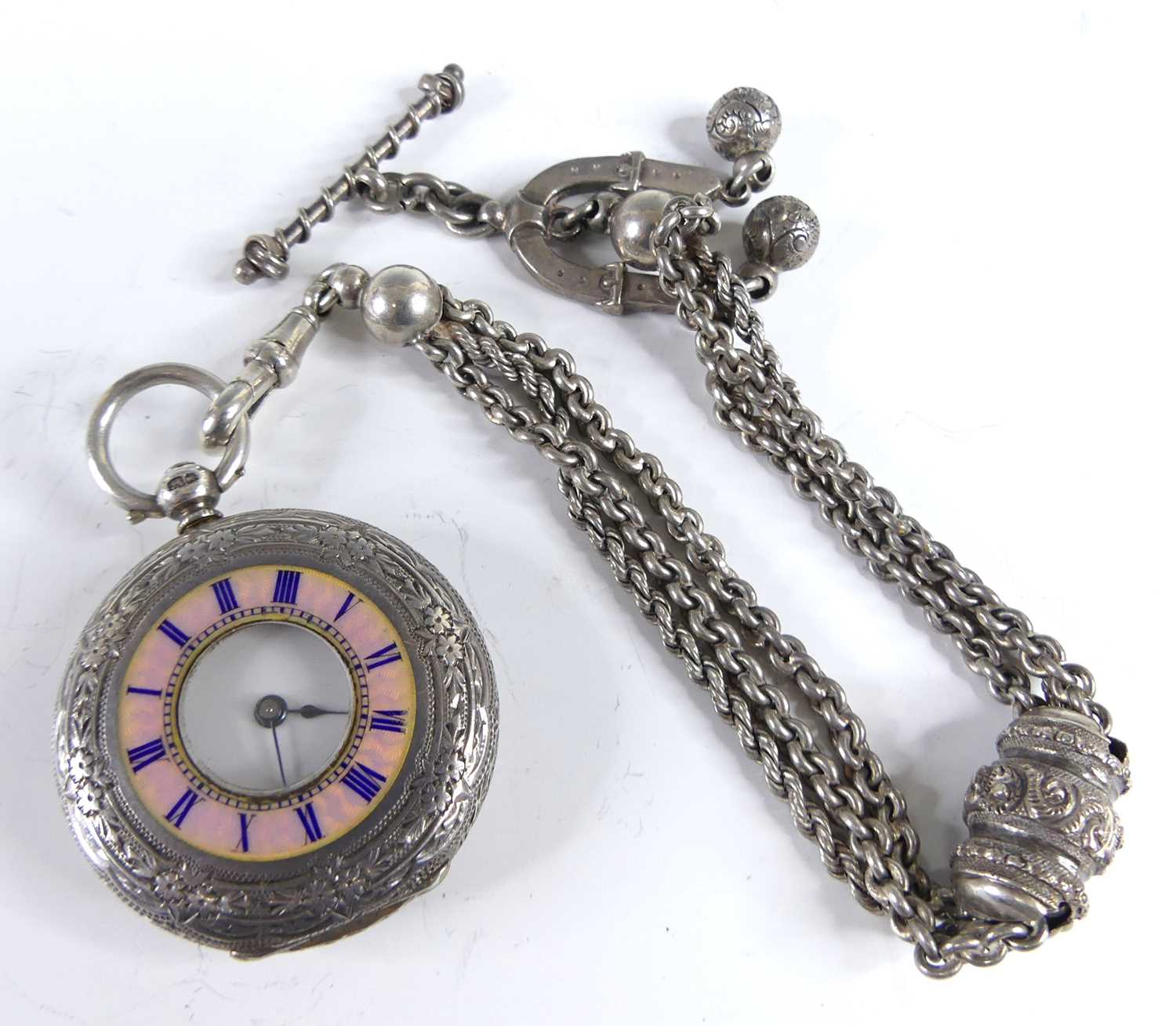 Lot 2636 - A late Victorian silver cased lady's half...