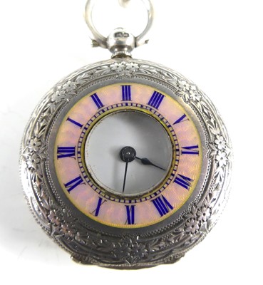 Lot 2636 - A late Victorian silver cased lady's half...