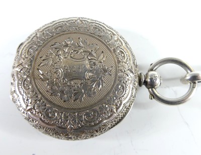 Lot 2636 - A late Victorian silver cased lady's half...