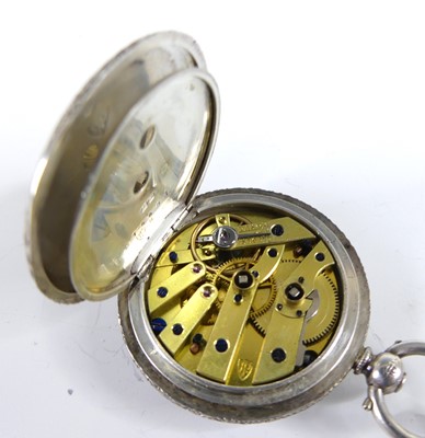 Lot 2636 - A late Victorian silver cased lady's half...