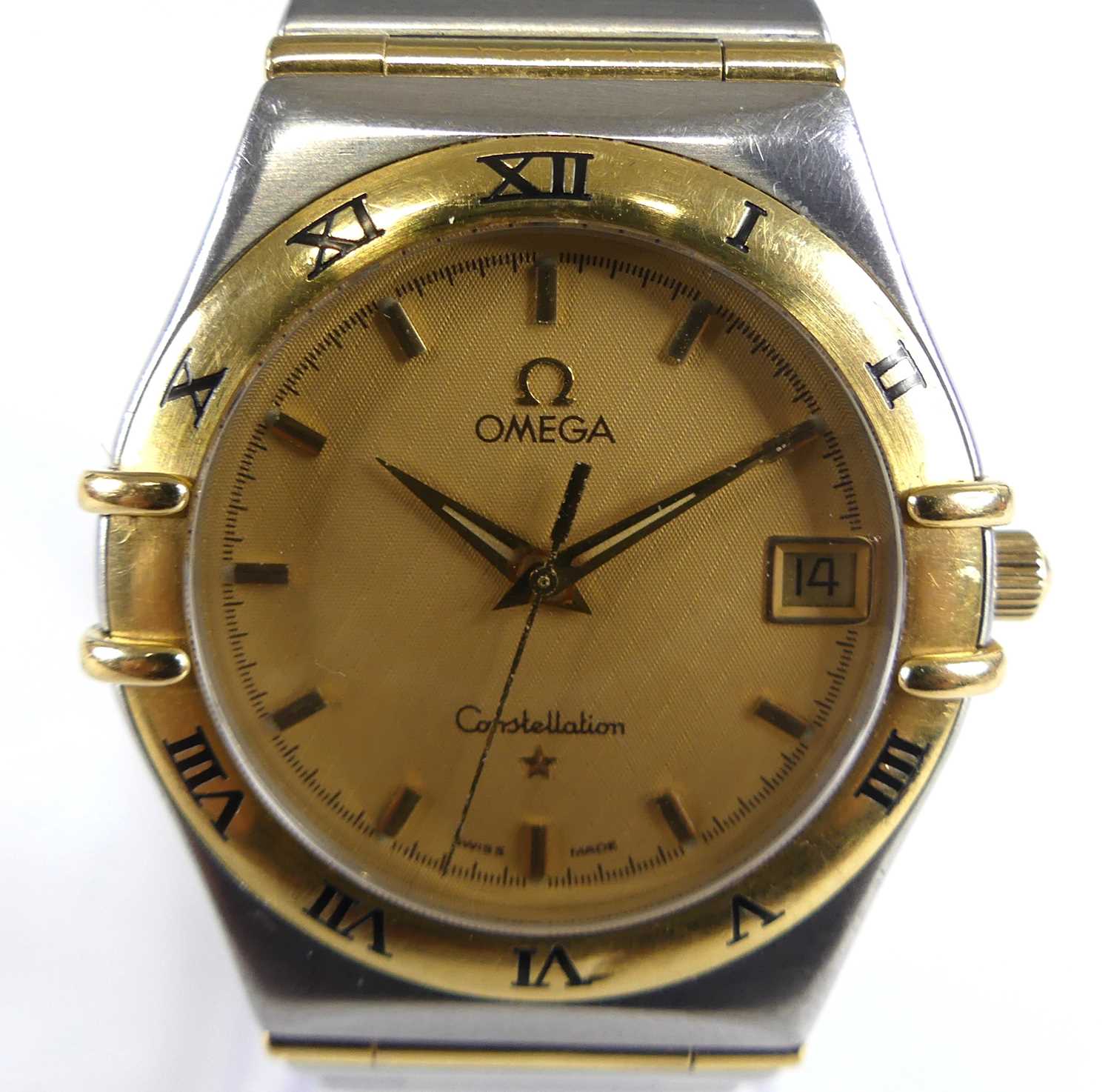 Lot 2640 - An Omega Constellation gent's bi-metal...
