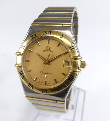 Lot 2640 - An Omega Constellation gent's bi-metal...